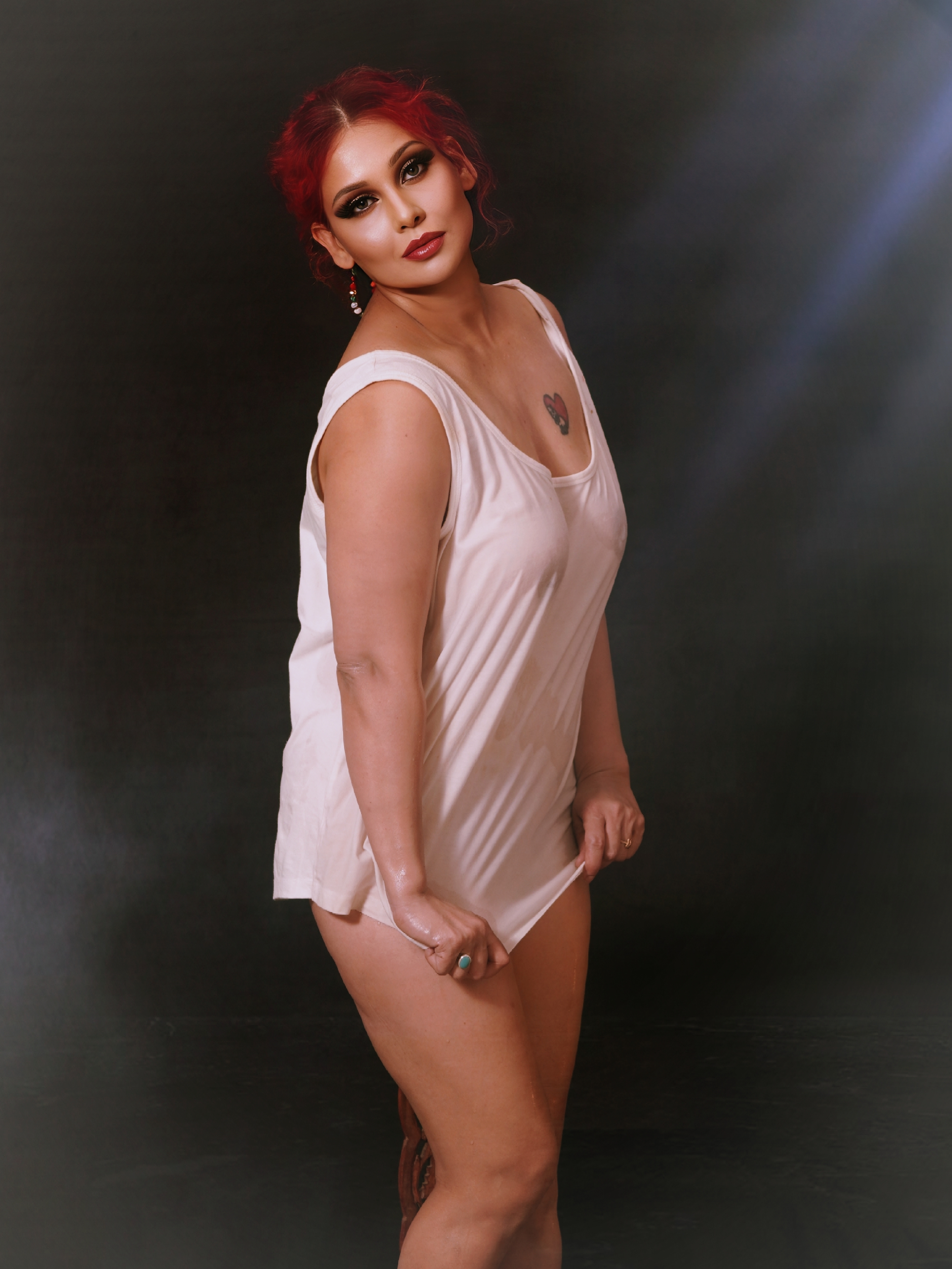 Kanak Raj - Elegant White Dress Artistic Pose