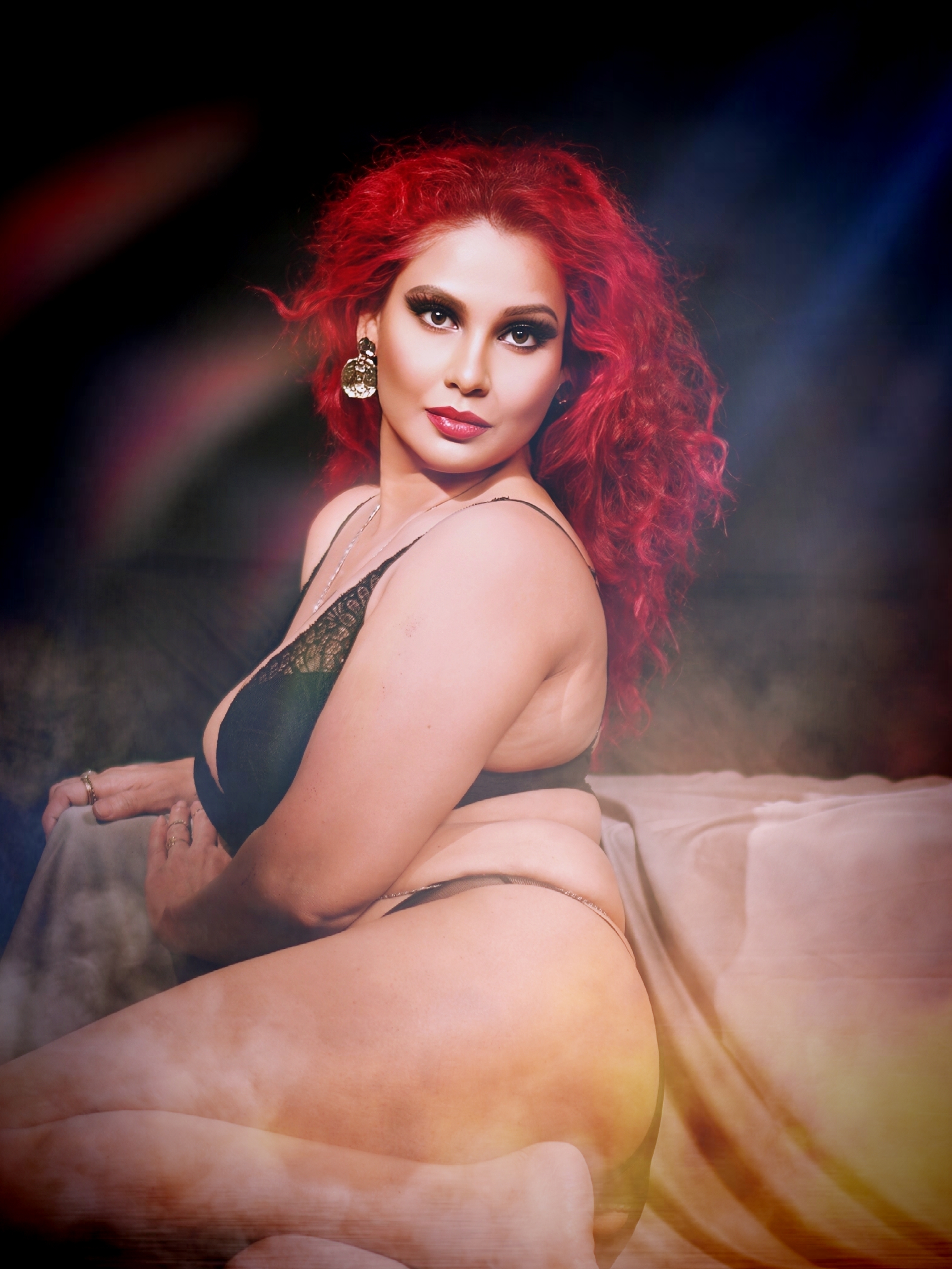 Kanak Raj - Kanak Raj: Emerald lingerie portrait