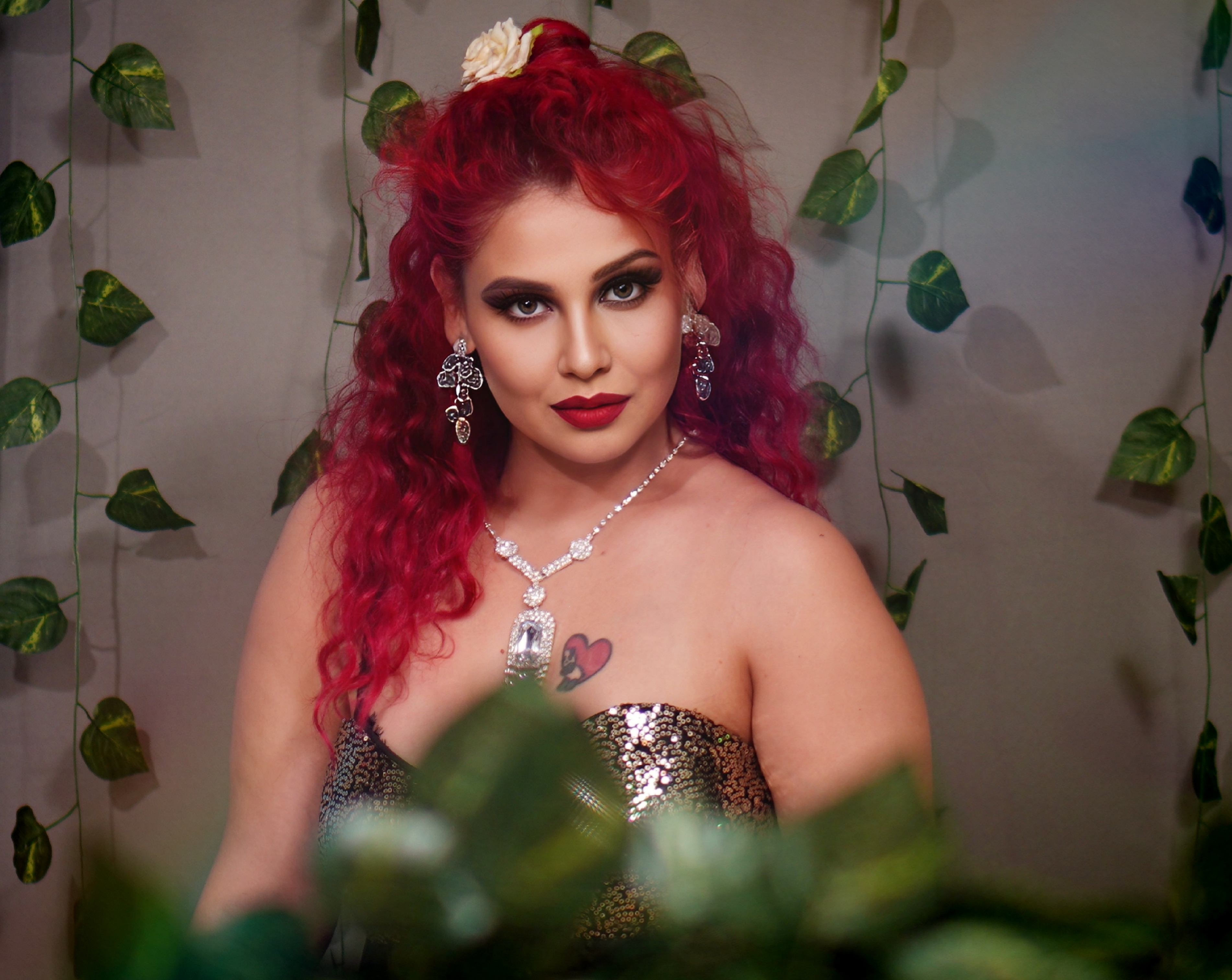 Kanak Raj - Glamorous Metallic Elegance with Bold Pose