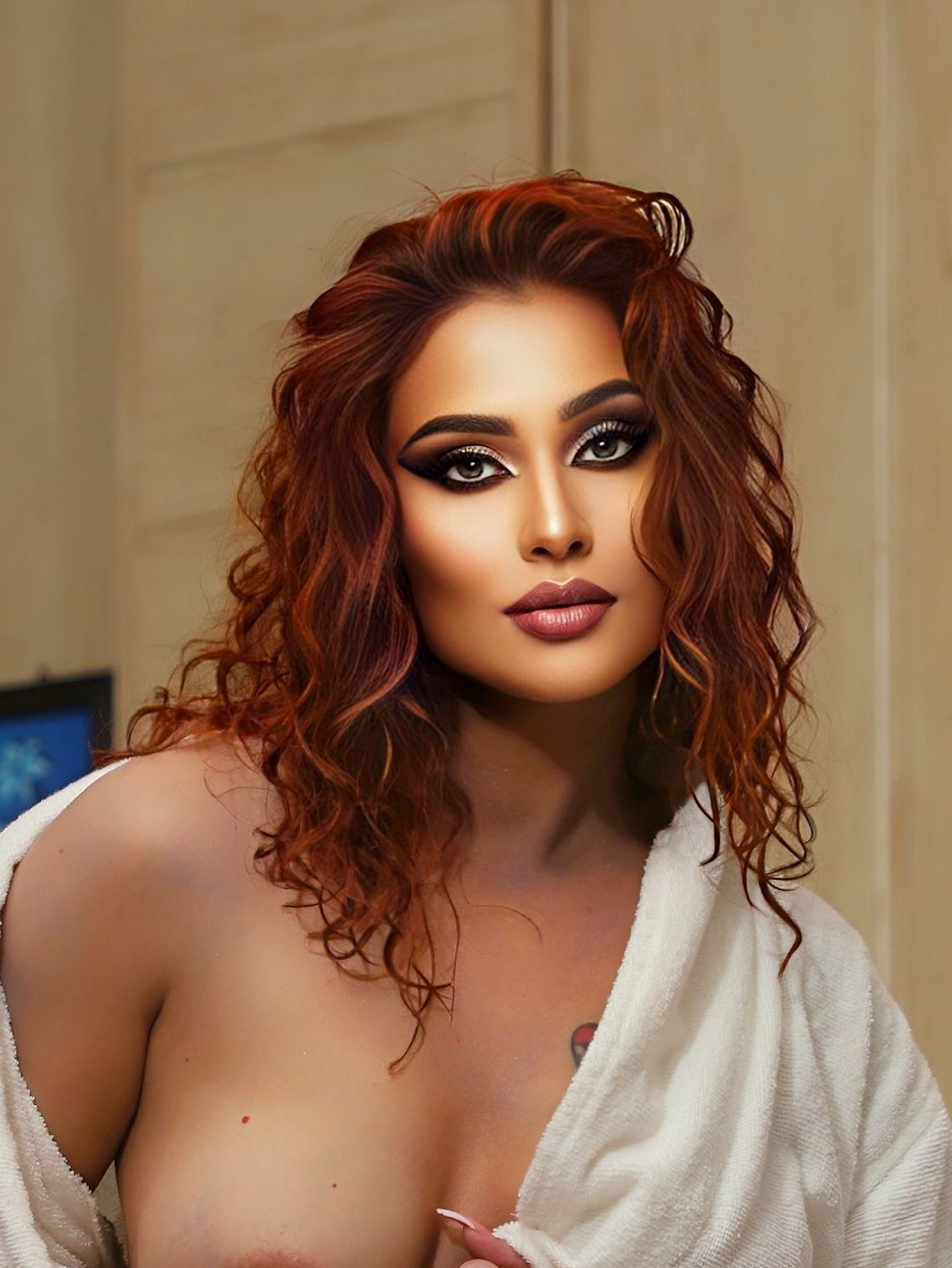 Kanak Raj - Kanak Raj in Bold White Robe Portrait