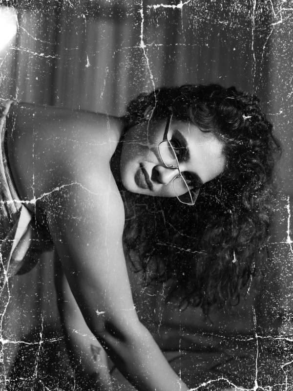 Kanak Raj - Black and White Glamour Shot with Elegant Pose