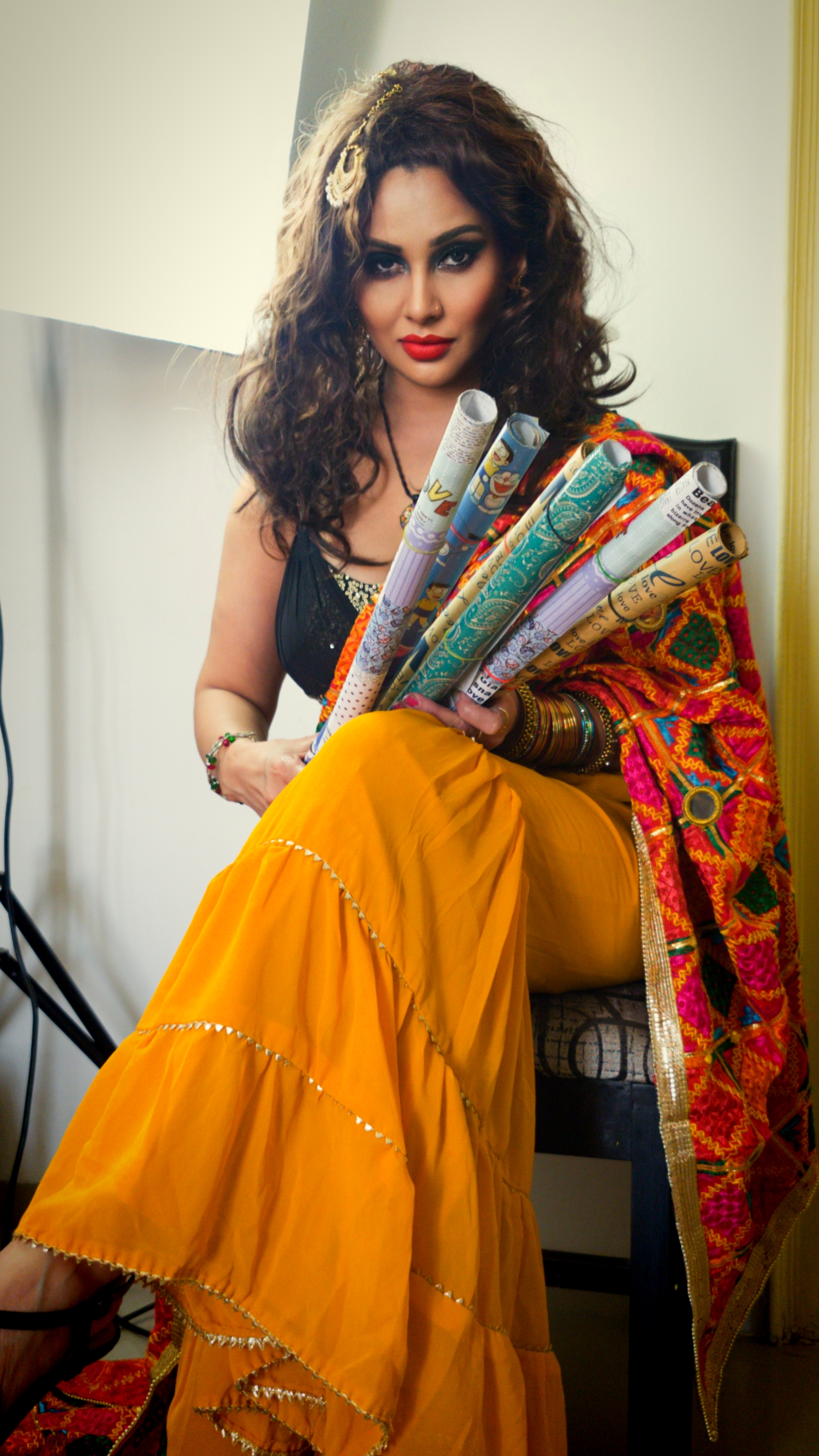 Kanak Raj - Kanak Raj in Vibrant Ethnic Glamour Pose