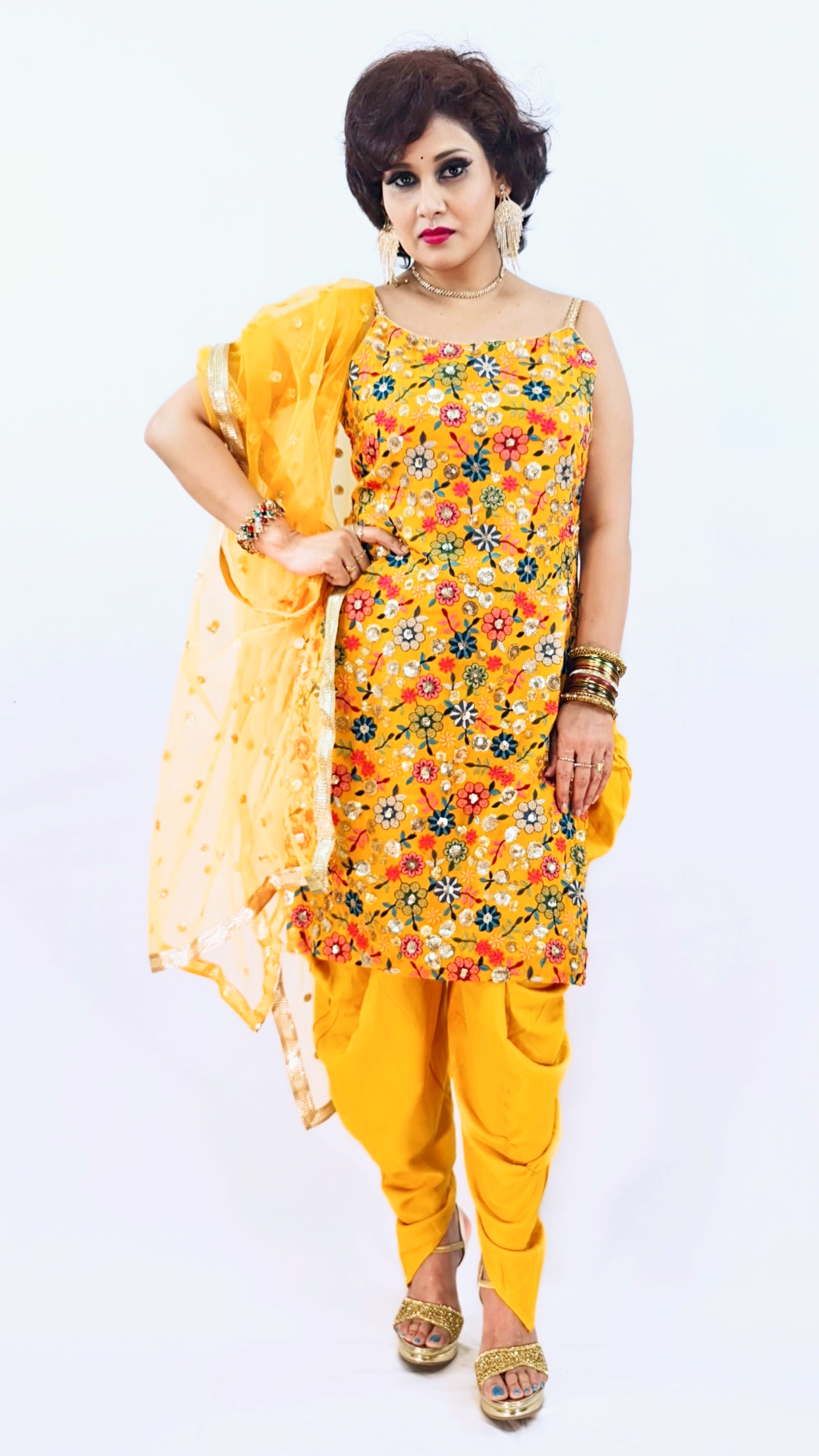 Kanak Raj - Kanak Raj in Vibrant Yellow Ethnic Suit