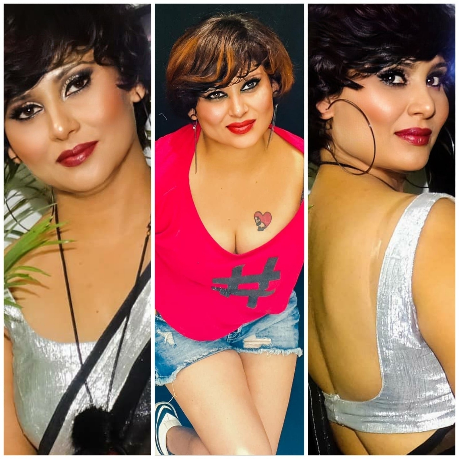 Kanak Raj - Kanak Raj in Silver Glam Top with Bold Expression