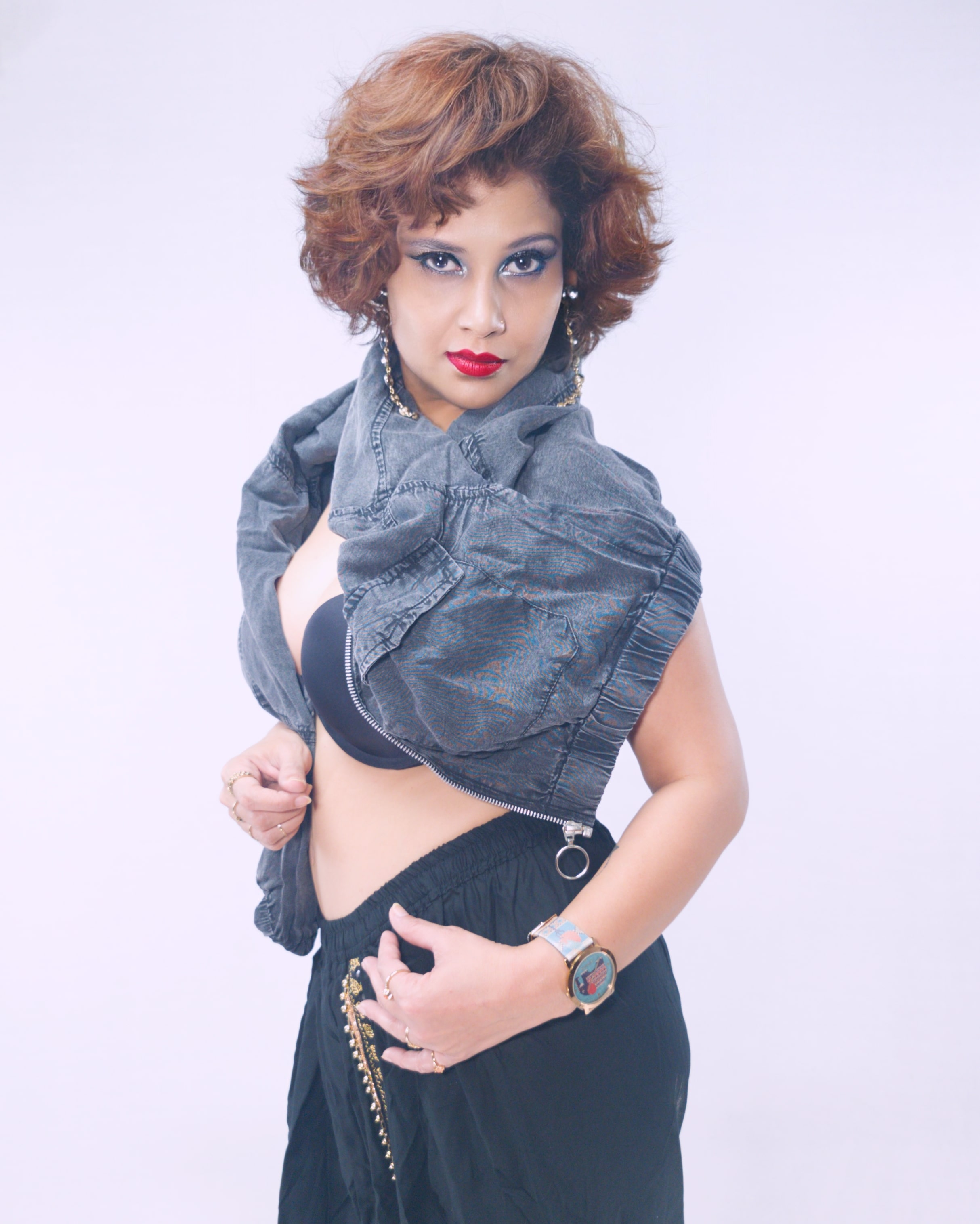 Kanak Raj - Kanak Raj - Bold Denim Glamour Pose